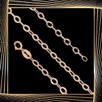 B387 Złota bransoletka. Fasetowane ogniw. Ankier. 585