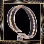 B388 Złota bransoletka. Dwukolorowe łezki. 585