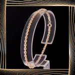 B389 Złota bransoletka. Kordel. 585