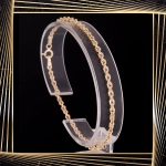 B389 Złota bransoletka. Kordel. 585