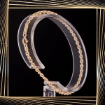 B389 Złota bransoletka. Kordel. 585