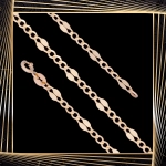 B390 Złota bransoletka. Figaro. 585