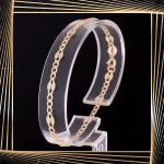 B390 Złota bransoletka. Figaro. 585