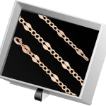 B390 Złota bransoletka. Figaro. 585