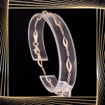 B392 Złota bransoletka. Skręcone łezki. Świderki. 585