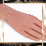 B392 Złota bransoletka. Skręcone łezki. Świderki. 585