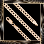 B393 Złota bransoletka. Pancerka. 585