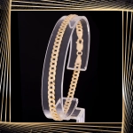 B393 Złota bransoletka. Pancerka. 585