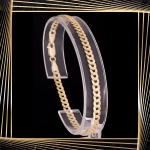 B393 Złota bransoletka. Pancerka. 585