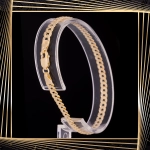 B393 Złota bransoletka. Pancerka. 585