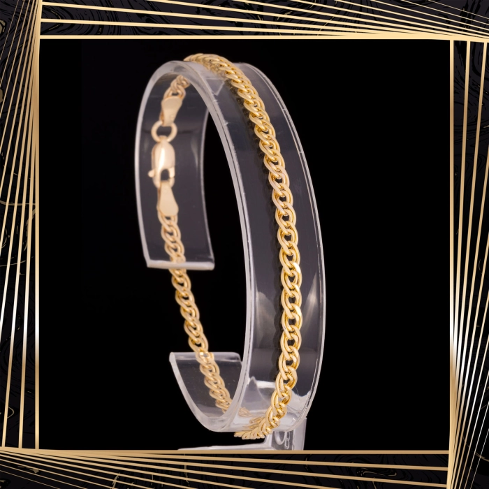 B396 Złota bransoletka. Monaliza. 585