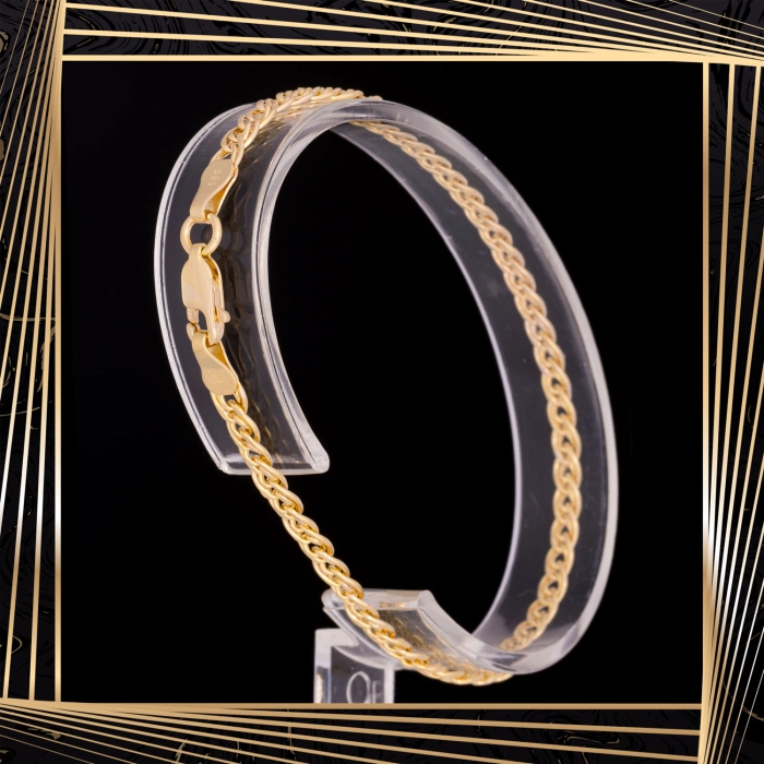 B396 Złota bransoletka. Monaliza. 585