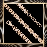 B398 Złota bransoletka. Ażurowe elementy z cyrkoniami. 585