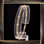 B400 Złota bransoletka. Figaro. 585