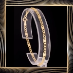 B400 Złota bransoletka. Figaro. 585