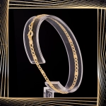 B400 Złota bransoletka. Figaro. 585