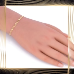 B400 Złota bransoletka. Figaro. 585