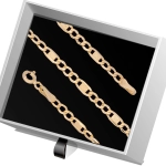 B400 Złota bransoletka. Figaro. 585