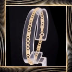 B401 Złota bransoletka. Figaro. 585