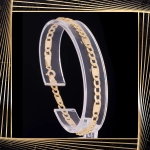 B401 Złota bransoletka. Figaro. 585