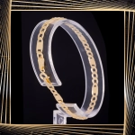 B401 Złota bransoletka. Figaro. 585