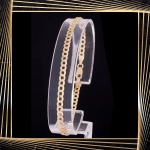 B402 Złota bransoletka. Pancerka. 585