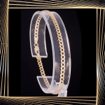 B402 Złota bransoletka. Pancerka. 585