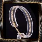 B402 Złota bransoletka. Pancerka. 585