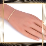 B402 Złota bransoletka. Pancerka. 585