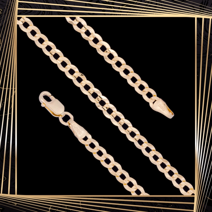 B402 Złota bransoletka. Pancerka. 585