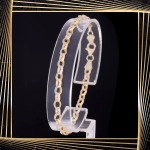 B407 Złota bransoletka. Elementy owalne w stylu ankier. 585