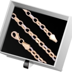 B407 Złota bransoletka. Elementy owalne w stylu ankier. 585