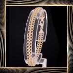 B410 Złota bransoletka. Plecionka ze skręconych ogniwek. 585