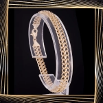 B410 Złota bransoletka. Plecionka ze skręconych ogniwek. 585