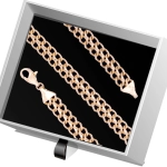 B410 Złota bransoletka. Plecionka ze skręconych ogniwek. 585