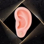 K1653 Złote kolczyki. Ażurowe talerzyki z cyrkoniami. 585