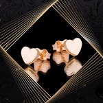 K1655 Złote kolczyki. Złote malutkie serduszka. 585