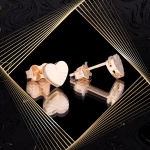 K1655 Złote kolczyki. Złote malutkie serduszka. 585