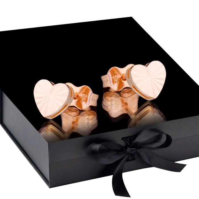 K1655 Złote kolczyki. Złote malutkie serduszka. 585