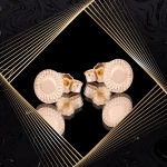 K1656 Złote kolczyki. Złote talarki z fasetowanym rantem. 585