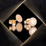 K1656 Złote kolczyki. Złote talarki z fasetowanym rantem. 585