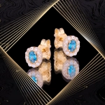 K1658 Złote kolczyki. Złote malutkie karmazycje z cyrkoniami. Dla dziecka. 585