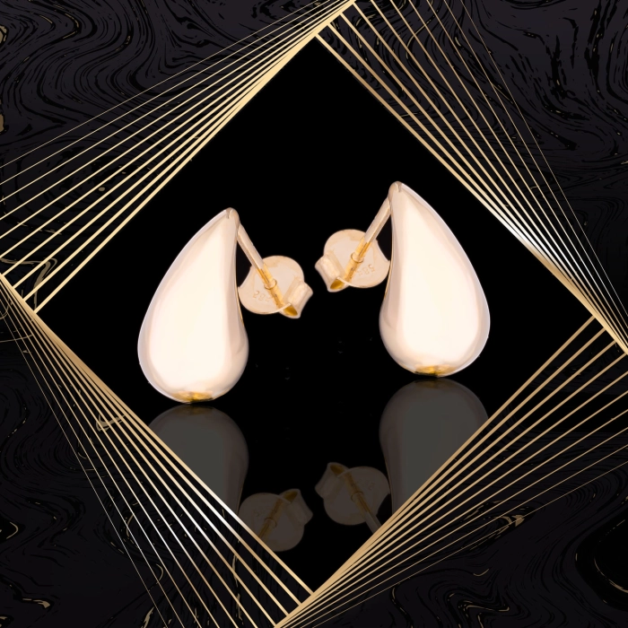 K1664 Złote kolczyki. Złote kardashianki. Złote kropelki. Złote łezki. Małe. 585