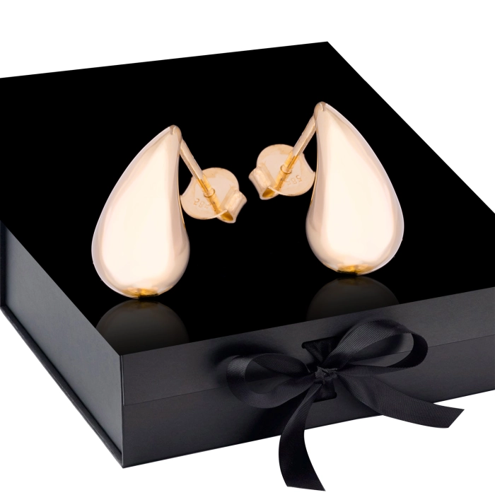 K1664 Złote kolczyki. Złote kardashianki. Złote kropelki. Złote łezki. Małe. 585