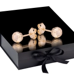 K1669 Złote kolczyki. Złote kuleczki z diamentowanym szlifem. 585