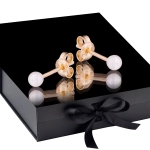 K1671 Złote kolczyki z perełkami. Malutkie perełki. Dla dziecka. 585