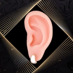 K1672 Złote kolczyki. Złote kolanka z połyskiem. 585