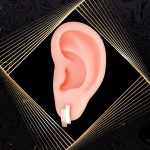 K1679 Złote kolczyki. Złote prostokąciki. Połysk vs mat. 585