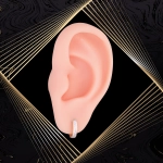 K1680 Złote kolczyki. Złote owale z diamentowanym wzorem. 585