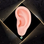 K1682 Złote kolczyki. Malutkie serduszka z cyrkoniami. Dla dziecka 333